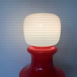 ▪️Lampe Space Age Verre Vintage Rouge