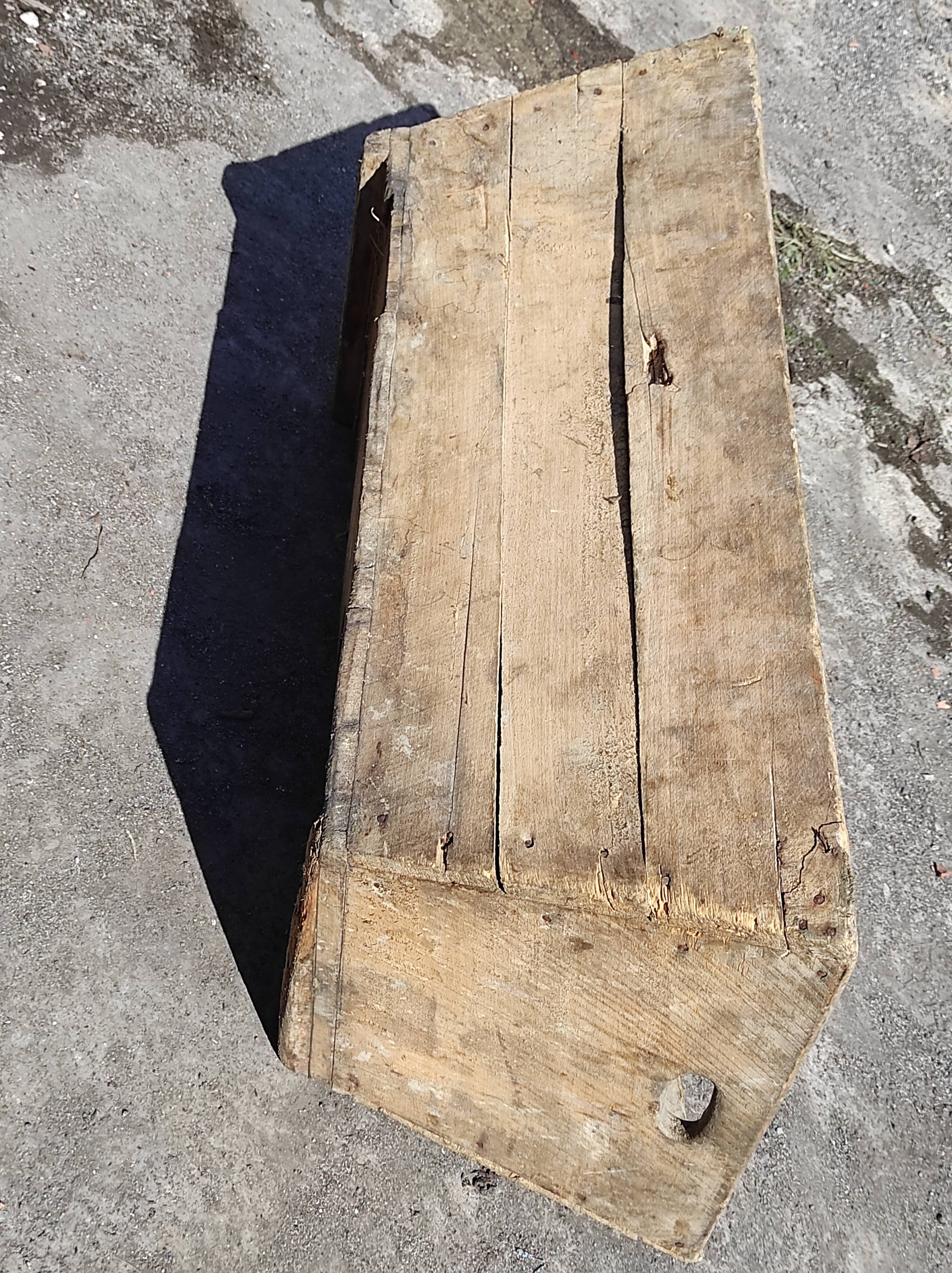 Old vintage grape crate in its poplar wood juice