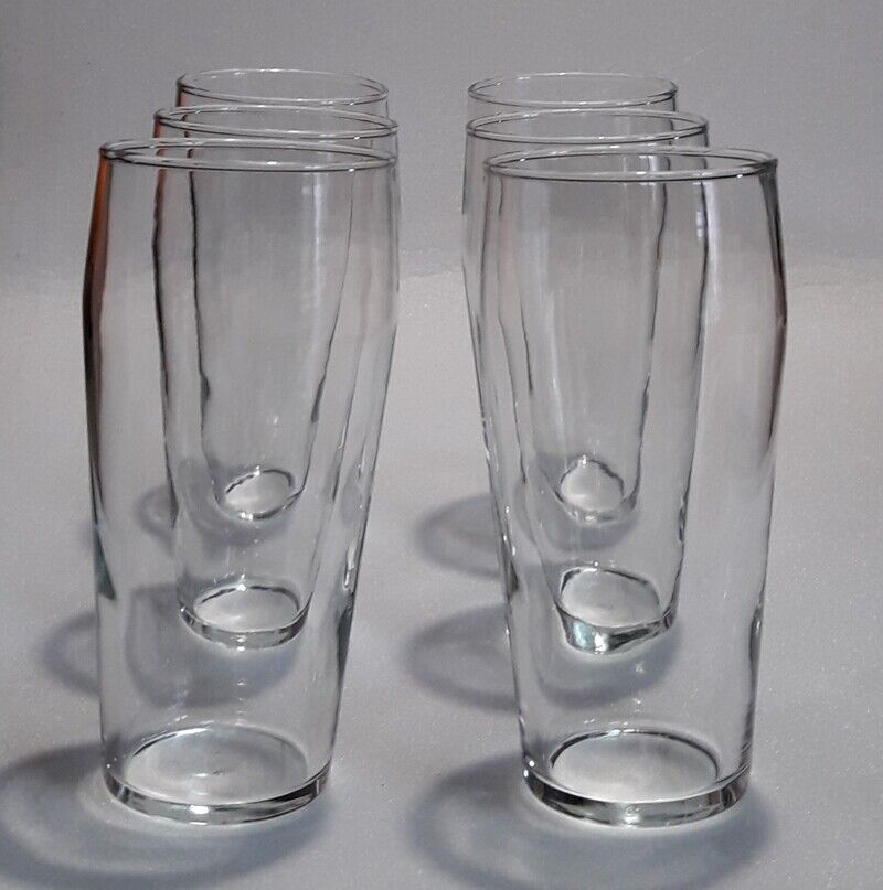 Set of 6 thin glasses of 13.8cm high