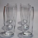 Set of 6 thin glasses of 13.8cm high