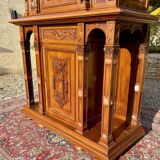 Walnut Cabinet with Marble Inlays Renaissance Style