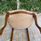 2 Louis Philippe chairs in curved solid wood and ecru fabric