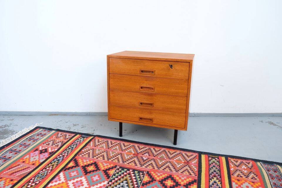 Vintage retro teak chest of drawers, 60s-70s style, 50s.
