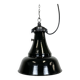 Industrial Black Enamel Bauhaus Pendant Lamp, 1930s