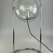 Lampe à boule de table space age design verre métal, 60s 70s