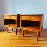 Paire de tables de chevet scandinave Vintage 1960