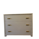 Chest of drawers Pierre Vandel 1970-1980 ecru/gilded