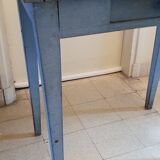 Small blue wooden table