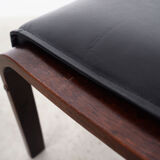 Leather footrest, Danish design, 1960s, production: Denmark