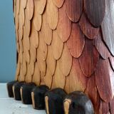 Vintage umbrella stand in the shape of an owl