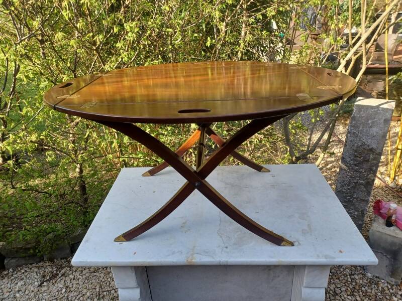Red mahogany boat table - yacht