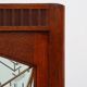 French Art Deco Oak Cabinet with Beveled Leaded Glass, ca. 1920