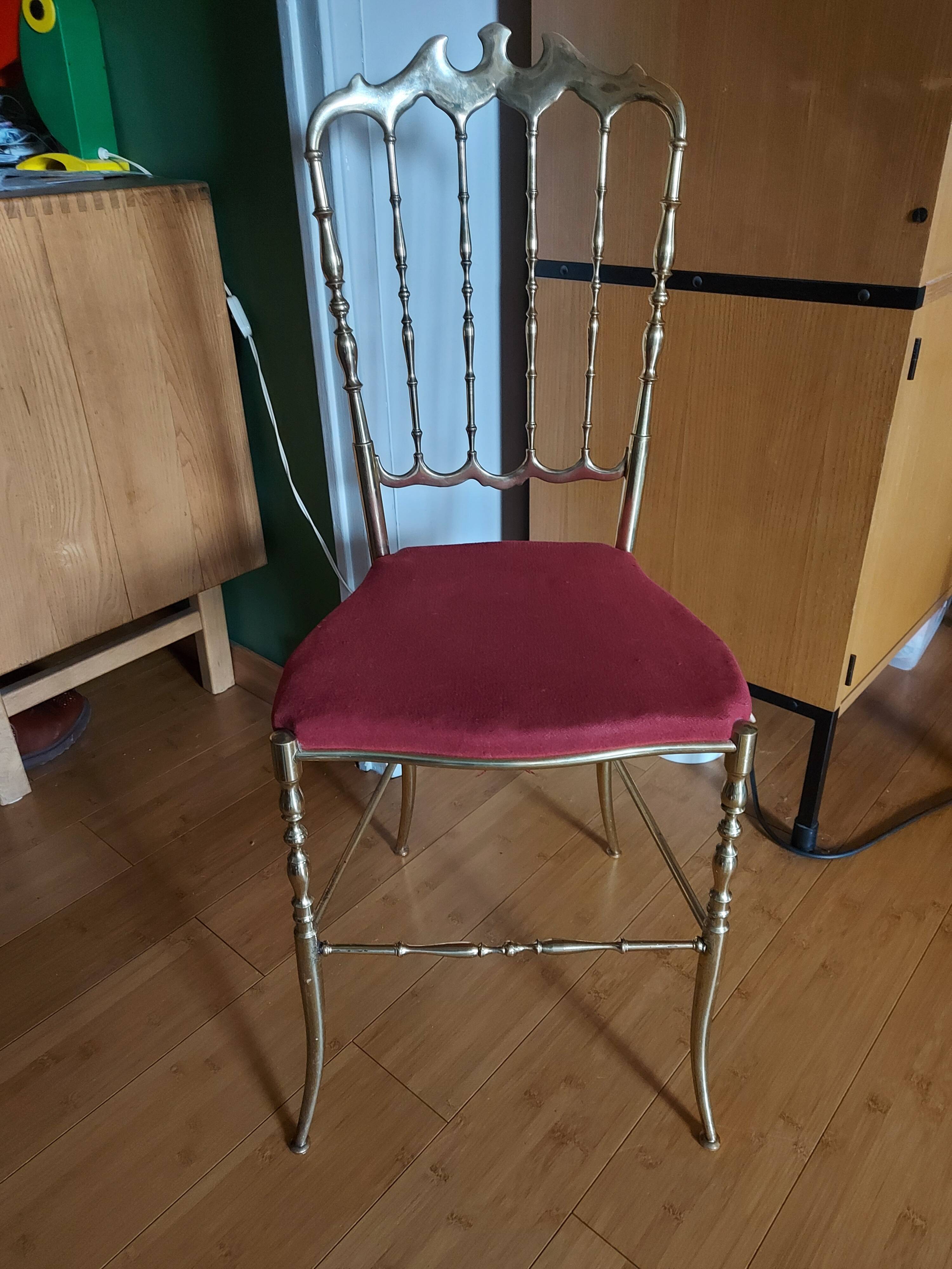Chiavari Italian brass design chair