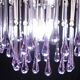 The Purple Crown, LArge Size Murano Chandelier Purple and Crystal Drops, 19