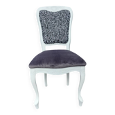 Chaise style louis XV avec tissu haute couture