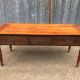 Antique Louis Philippe table in solid cherry and oak with 3 drawers