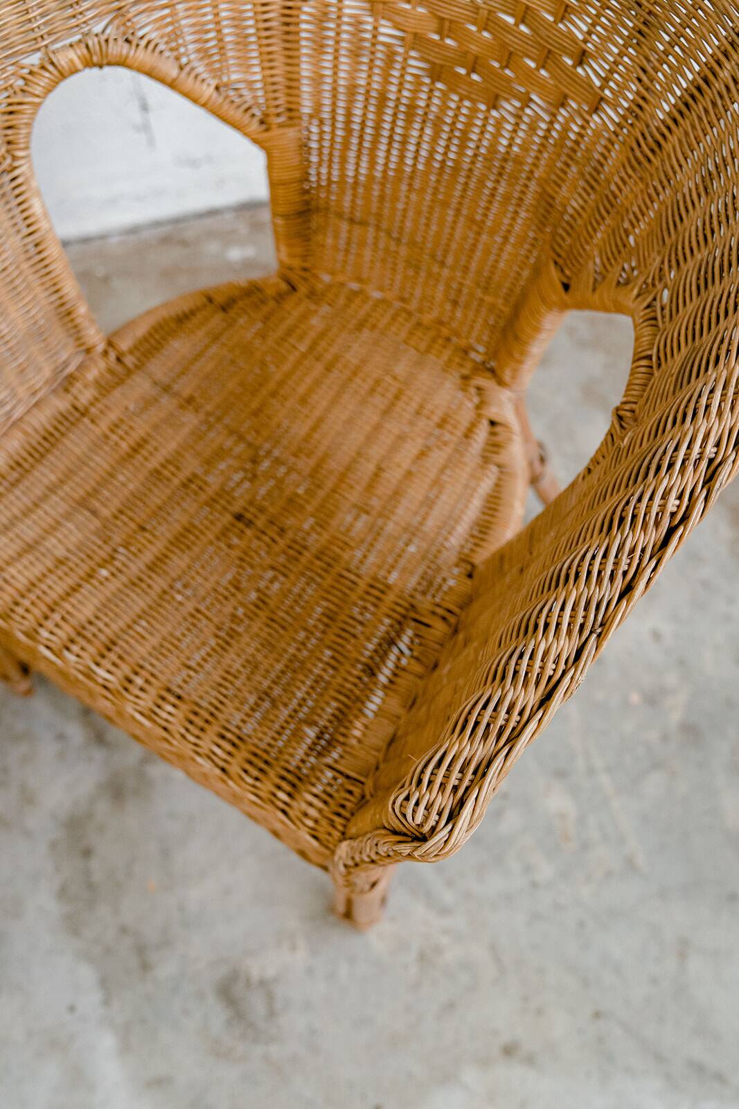 Rattan armchairs