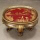 Table basse ancienne en bois laqué chinoiserie, Italie, début XXe siècle