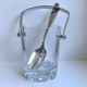 Sèvre crystal ice bucket and its 60s ice spoon