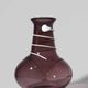Monica Backström Art Glass Vase In Burgundy And White, For Kosta Boda