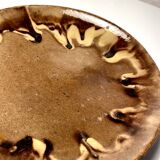 Brown drip glaze ceramic plate