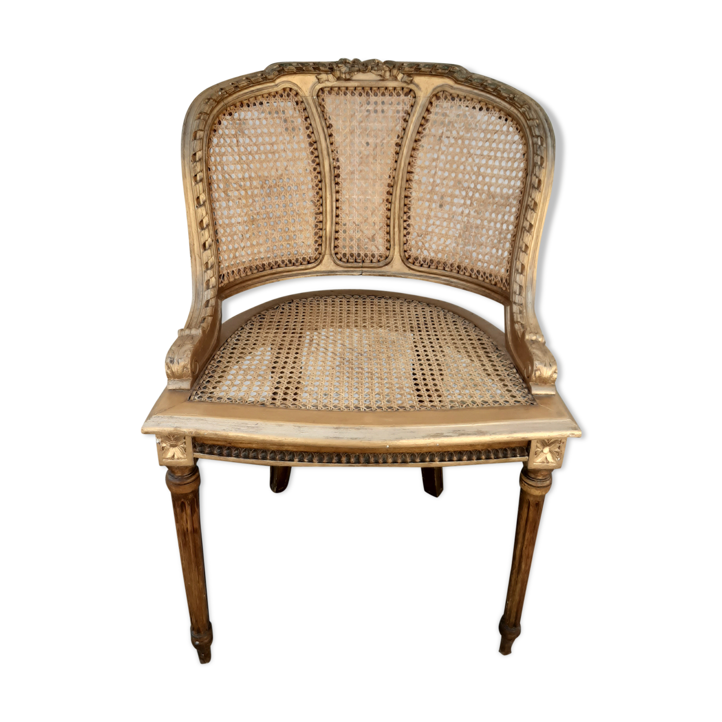 Gilted Louis XVI style office chair