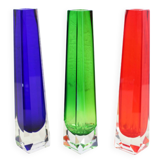 Set of 3 VEB vases 1970