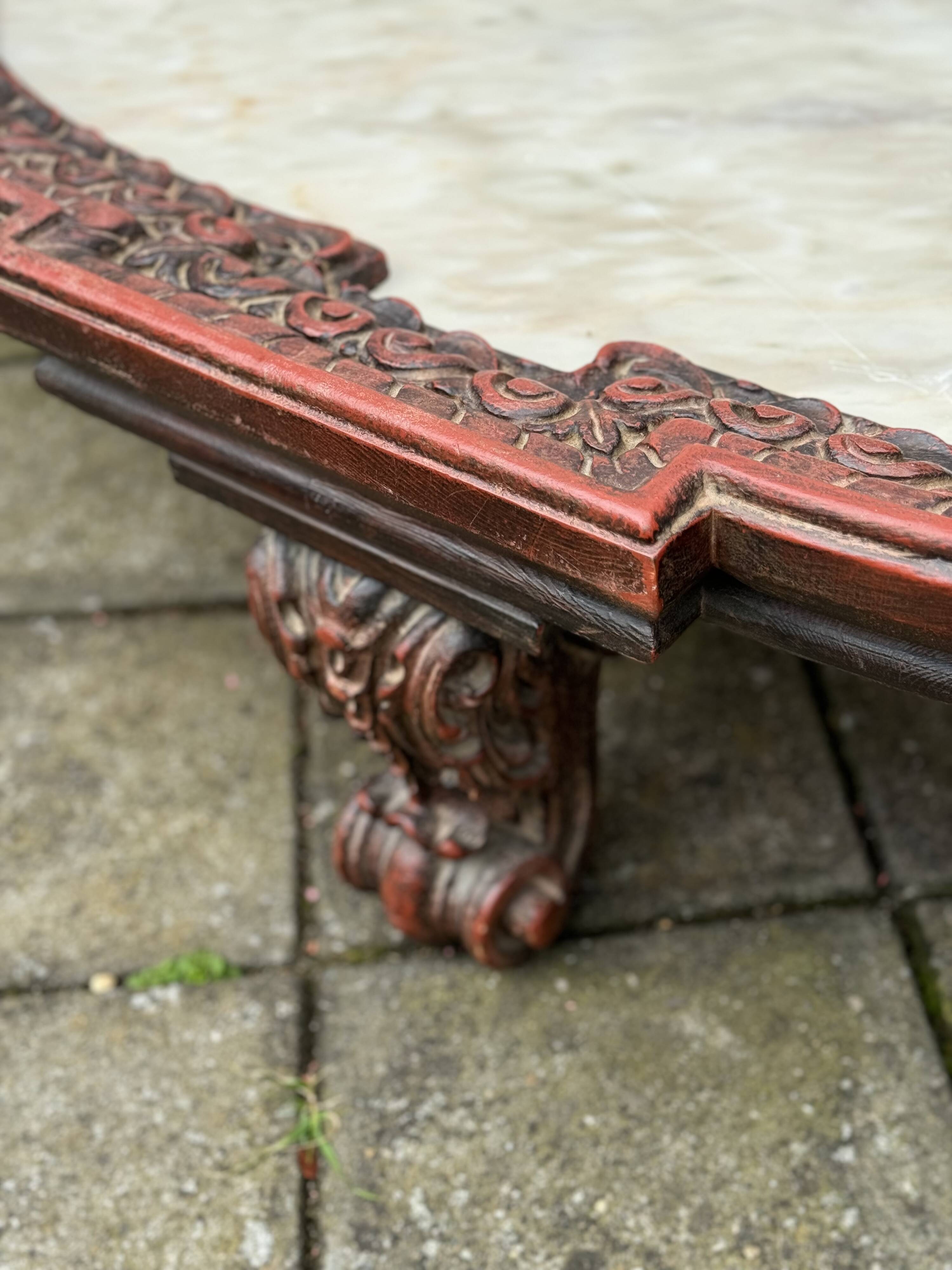 Antique Balinese Style Salon Table