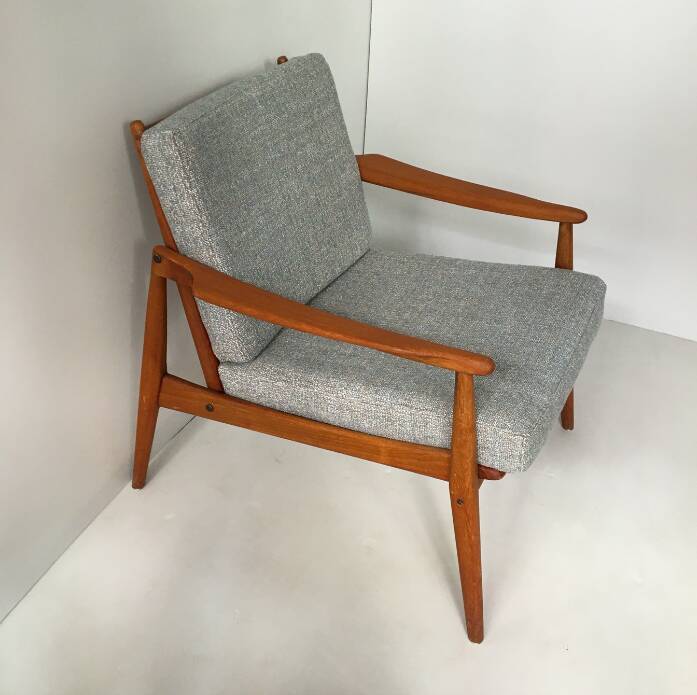 Scandinavian blue gray armchair