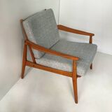 Scandinavian blue gray armchair