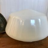 Vintage opaline and brass pendant lamp