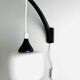 Set Of Single-Arm Wall Lamps In Teak And Opaline Glass By Uno & Östen Kristiansson For Luxus, Sweden 1960S