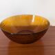 Textured amber glass salad bowl – 1970s