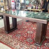Glass top poker card game table
