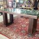 Table de jeu avec plateau en verre carte poker