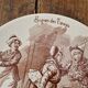 Set of 6 earthenware plates from Sarreguemines U&C Signs of the Times.