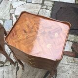Table de chevet marqueterie