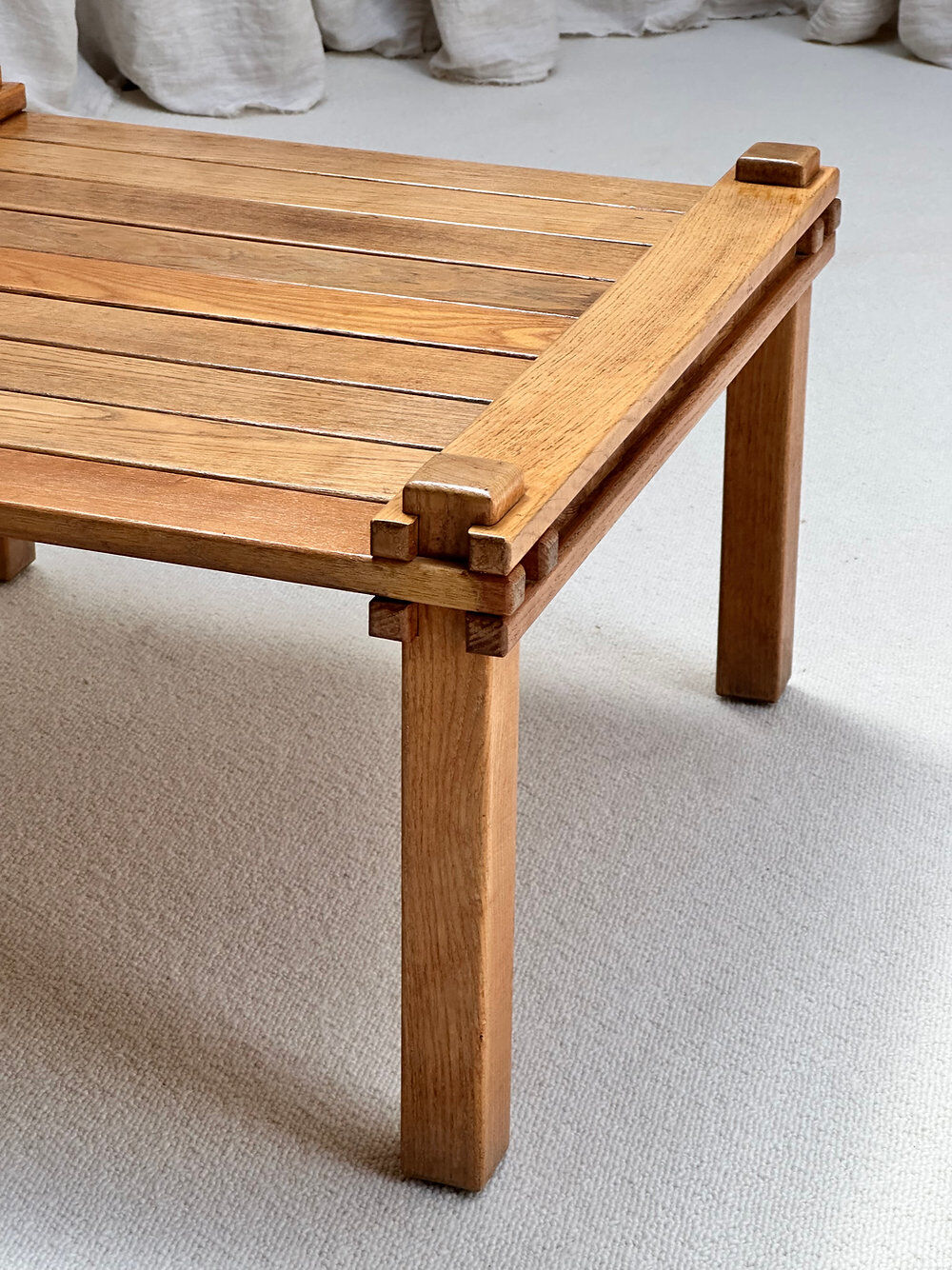 Architectural coffee table in ash 'Farmer', Gerd Lange, Bofinger