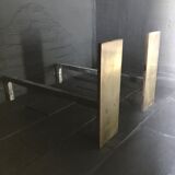 Pair of brass chenet