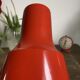 Articulated desk lamp in red metal 80's
