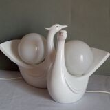 Pair of swan table lamps
