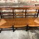 Mulched bench Provençal oak and walnut in late 18th century