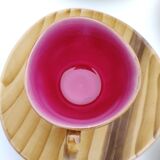 Coffee service Vallauris ceramic wood decoration