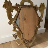 Antique candle holder mirror