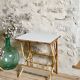 Rattan side table