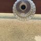 Old molded glass suspension form geometrical 70s Decoration