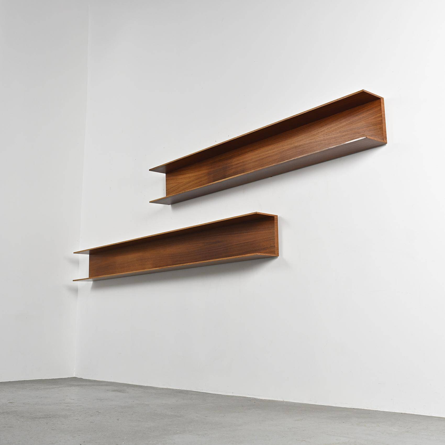 Rosewood wall bookcases by Walter Wirtz, 1960s