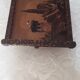 Old wooden top painted and pyroengraved after Boli