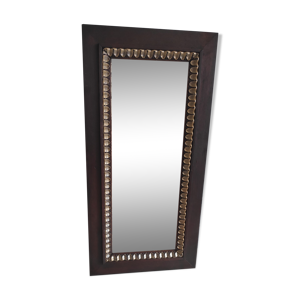 miroir en bois marron