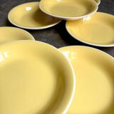 8 Villeroy & Boch soup plates in yellow enamelled earthenware